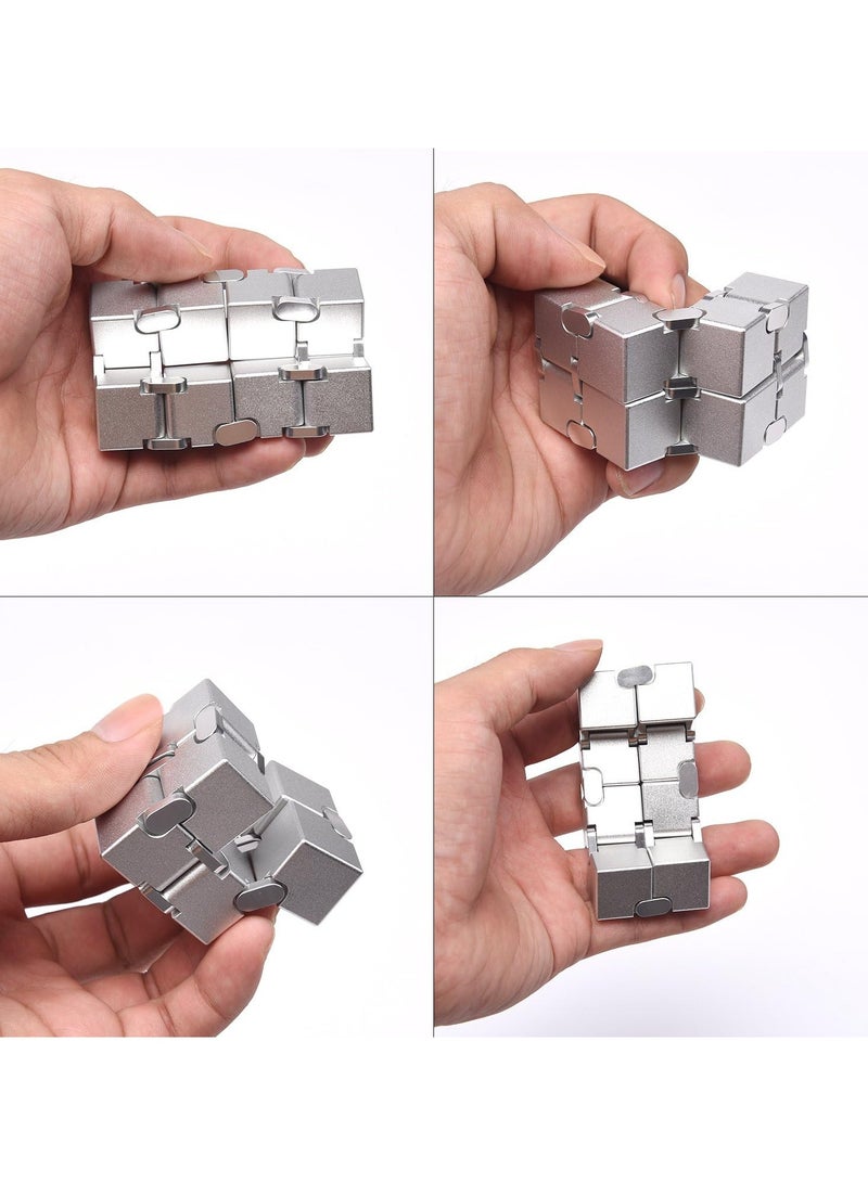 Fidget Rubik's Cube New Version Fidget Finger Toys - Metal Infinity Rubik's Cube for Stress and Anxiety Relief/ADHD, Super Durable Sensory Gift for Adults and Teens Kids (Gold) - Image 5